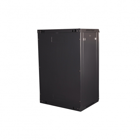 Шкаф 19" телекоммуникационный настенный,  18U 901x600х450 мм, дверь металл, черный